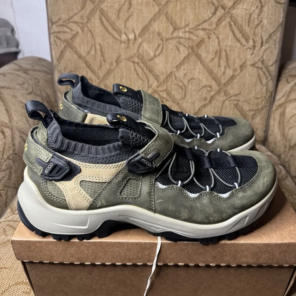 ECCO Offroad Explorer 2-Straps Hiking Shoes Grape Leaf Black Sage EU 45 Men's 12